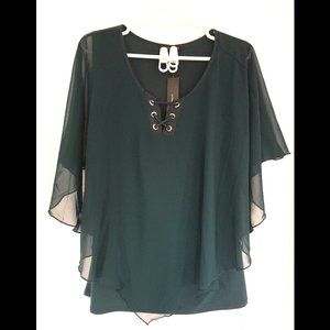 Green Layered Blouse